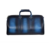 Blue arran Weekend Bag for traveling and marriage genuine pure leather for multiple prducts (blue arran)