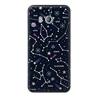 R3220 Star Map Zodiac Constellations Case Cover for HTC U11