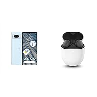 Google Pixel 7a - Unlocked Android Cell Phone - Smartphone with Wide Angle Lens - 128 GB - Sea with Pixel Buds A-Series - Wireless Earbuds - Headphones with Bluetooth - Charcoal