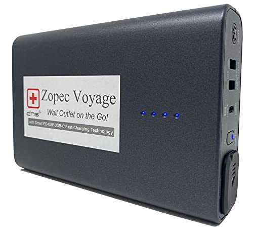 Zopec Voyage Universal Smart CPAP Battery (1.5-2 Nights). Built-in Lightning Fast USB-C PD45W Charging for laptops and Phones. FAA/TSA Compliant. W...