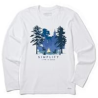 Life is Good Men's Simplify Campfire Long Sleeve Crusher Tee