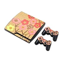 Vinyl Decal Skin/stickers Wrap for PS3 Slim Play Station 3 Console and 2 Controllers-Spring