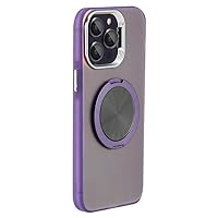 LOFIRY- Magnetic Case for iPhone 15Pro Max/15 Pro/15 Plus/15, Military-Grade Shockproof Cover with Ring Stand and Camera Hole Protective (15 Pro,Purple)
