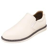 Men's Beige Big Size Handmade Leather Loafer Shoes Summer Breathable Casual Shoes Comfortable Loafers Slip On Shoes