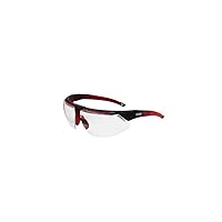 Uvex S2860HS Avatar Adjustable Safety Glasses with HydroShield Anti-Fog Coating, Standard, Red/Black (1 Pair)