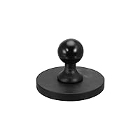 ARKON Mounts - 65mm Diameter Round Heavy-Duty Magnetic Base Mount with 25mm /1 inch Rubber Coating Ball | Ball Mount | Magnetic Mount | Compatible with All Types of Flat Metal Surfaces