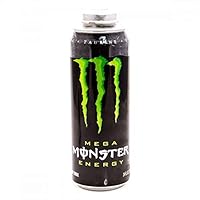Monster Energy 24 ounce cans with Resealable Lids (Mega Monster, 6 Cans)