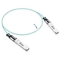 200G QSFP56 Infiniband IB HDR AOC Cable, 200Gb/s QSFP56 to QSFP56 OM3 Active Optical Cable for Mellanox MFS1S00-H050E/MFS1S00-H050V, 50m (164ft) (50m (164ft), QSFP56 to QSFP56)