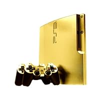 Brushed Gold - Vinyl Decal Mod Skin Kit by System Skins - Compatible with Playstation 3 Slim Console
