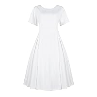 Summer Outfits for Women, Trendy 2024 Dinner Plus Size Womens Clothing Short Sleeve Dress, S, 5XL