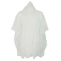 RCP810 1 Ply PVC Poncho with Attached Hood, 1 Size, Clear (Case of 50)