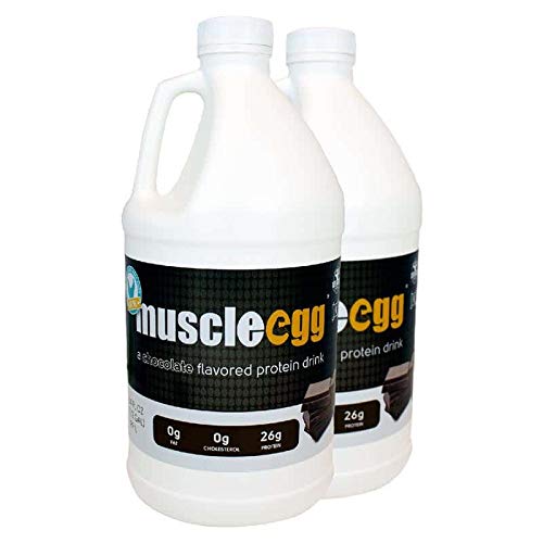 2 Half-Gallons Chocolate MuscleEgg Liquid Egg Whites (Cage-Free)