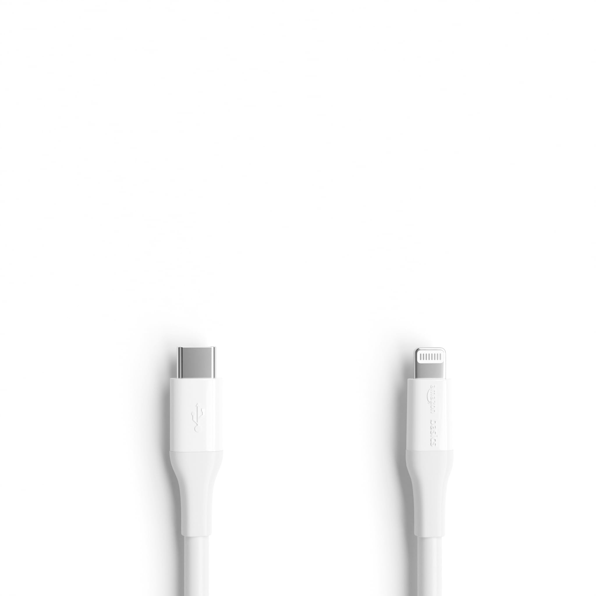 Amazon Basics Lightning to USB-C Cable for iPhone, 10 Feet, White