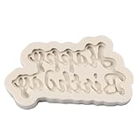 Silicone Mold, 3D Letters Fondant Mold for Cake Decorating Cake Candy Chocolate Letter Mold
