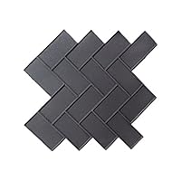 Herringbone Paver Concrete Stamp Single Classic Weaving Brick Pattern, Sturdy Polyurethane Texturing Mat, Decorative Realistic Detail (Floppy/Flex)