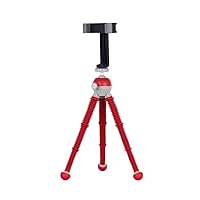 JOBY PodZilla Medium Kit, Flexible Tripod with GripTight 360 Phone Mount, Phone Tripod from The Creators of GorillaPod, Compatible with iPhone, Smartphones and Action Cameras, up to 1Kg, Red