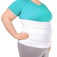 BraceAbility Plus Size Abdominal Binder for Post Surgery Recovery - Bariatric Stomach Hernia Belt, Post Partum Waist Binder, Diastasis Recti Obese Belly Support Band for Big Men and Women (3XL 12