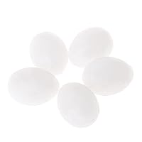 Plastic False Eggs 5 Pieces Simulation Solid White For Egg For Crafts Easter Home Decor Stimulating Breeding Parrot Toys African Grey For Small Parrots For Large Birds Conure Macaw Parrot Toys