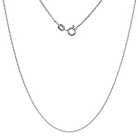 Sterling Silver fine Boston Link Chain Necklace 1mm Very Thin Nickel Free Italy sizes 16-24 inch