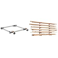 Bora Adjustable Universal Mobile Base Portamate PM-1000. Move Your Heavy Tools & Wood Organizer and Lumber Storage Metal Rack with 6-Level Wall Mount – Indoor and Outdoor Use, in Orange