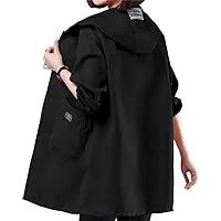 Women' Jackets Long Coat Spring Windbreaker Famale Hooded Casual Loose Zipper Lightweight Jacket Outwear
