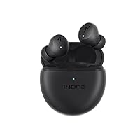 1MORE ComfoBuds Mini Hybrid Active Noise Cancelling Earbuds, in-Ear Headphones with Stereo Sound, Earbuds Wireless Bluetooth 5.2, Clear Calls, Wireless Charging, Soothing Sound, Waterproof, Black