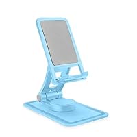 Cell Phone Stand - Compact 360° Rotating, Adjustable, Flexible Phone Holder for Desktop (Blue)