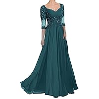 Mother of The Bride Dresses Lace Appliques Ruffles Wedding Guest Dress Long Chiffon Mother of The Bride Dress