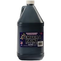 Constructive Playthings Gallon Tempera Paint, Drip-Free, Ready to Pour Black Paint with Rich, Creamy Consistency, Classroom Art Supplies, Washable, Allergen-Free, All Ages, Black, 1 Ct.