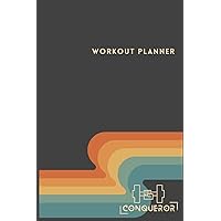 Workout Planner for All Athletes by CONQUEROR/ Training Journal and Fitness Tracker for Men&Women - 24Weeks - SIZE(M) 6