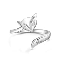 Women Ring Size Adjustable Fashion Fox Crystal White Diamond Lady Ring Jewelry Accessories Birthday Gift. Durability