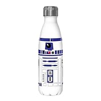Star Wars Simpler R2 Costume 17 oz Stainless Steel Water Bottle, 17 Ounce, Multicolored