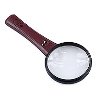 Magnifying Glass | Handheld Magnifying Glass with Led Light Portable High-Definition for Macular Degeneration Seniors Inspection Coins Read