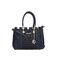 Pelle Luxur Crocodile Pattern Daniella Satchel Bag Women Luxury Leather Handbag Purses