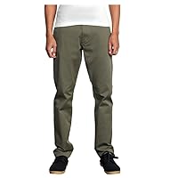 RVCA Mens Straight Fit Stretch Pant - The Weekend Stretch Pant | Olive, 34