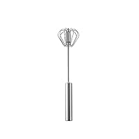 Stainless Steel semi Automatic Rotary Whisk Home Baking Kitchen Tools Manual Cream Sauce Egg Mixer 【10 inch】 Telescopic Whisk