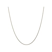 14k 1mm Solid bright-cut Spiga Chain Necklace