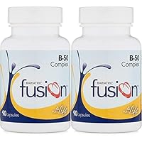 Bariatric Fusion Vitamin B-50 Complex, Small Capsules, for Bariatric Patients, Includes B1, B2, B3, B5, B6, B9, B12, & Biotin - 90 Count, 3 Month Supply (Pack of 2)