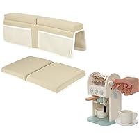 Comfortable Bath Kneeler and Elbow Rest Pad (Beige) + Montessori Toy Coffee Maker for Kids Bundle