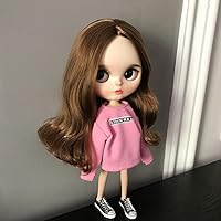 Clothes for Blythe Doll Licca Azone Ob24 Lijia Cloth T-Shirt Jeans Baby Dress Skirt Shirt (Pink)