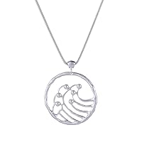 Chic Silver Snake Chain Necklace with Wave-Inspired Circular Pendant – Stylish, Elegant, and Unique Jewelry for Casual and Formal Elegance