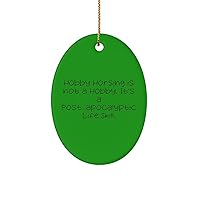 Brilliant Hobby Horsing Gifts, Hobby Horsing is not a Hobby. It's a Post-Apocalyptic, Holiday Oval Ornament for Hobby Horsing