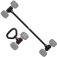 Jayflex Hyperbell Dumbbell Converter - Convert Dumbbells to Barbell Set and Kettlebell for Home Fitness - Adjustable & Up to 200 lb Capacity Weight Barbell for Weight Lifting