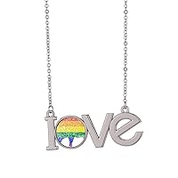 Rainbow Pig LGBT Love Necklace Pendant Charm Jewelry
