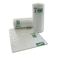 SafePro 1220, 12x20-Inch Produce Polyethylene Bags on a Roll, Take Out Disposable Plastic Food Bags Roll, Fruit Vegetables Grocery Clear Bags, 400 Pieces per Roll, 4 Rolls Case