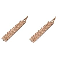ERINGOGO 2pcs Handrail Stairs Miniature Staircase Miniatures Playset Accessories Mini Dollhouse Furniture Home Goods Models Decor Mini House Building Kit Ornaments Wooden Spiral