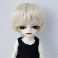 1/12 Doll Wigs D28053 4-5inch OB11 Short Boyish Baby Cut Synthetic Mohair BJD Hair (Blond)