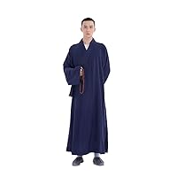 Unisex Nun Monk Casual Long Gown Buddhist Meditation Robe