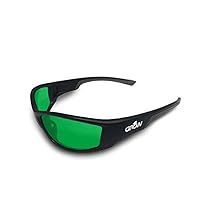 UV Eye Protection for Grow Lights, LED Plant Lights, Safety Glasses for Grow Room, Greenhouse Growing, Indoor Garden, Gruve, Green