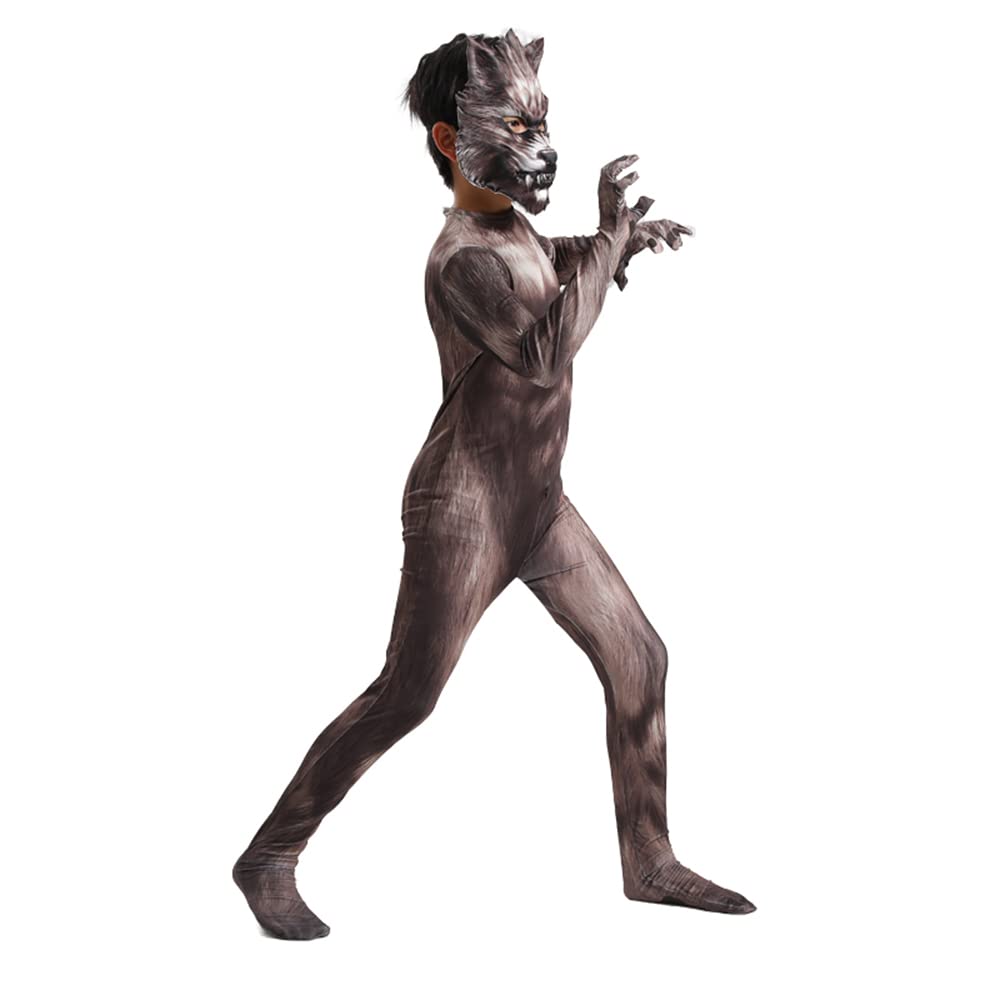 JianYia Wolf costume and Mask Combo, Halloween Role Play, children's Day, animal parties pretend to play